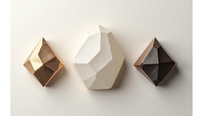 메탈릭, 펄, 매트 질감 샘플